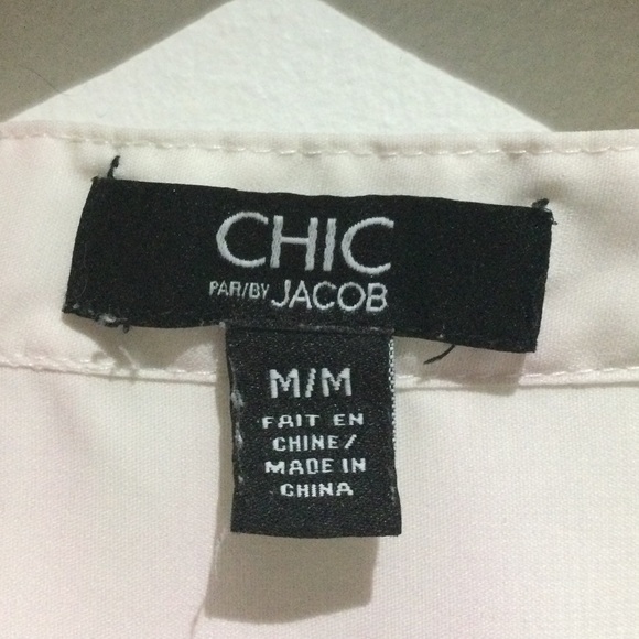 Chic By Jacob Cream Blouse - Picture 2 of 5